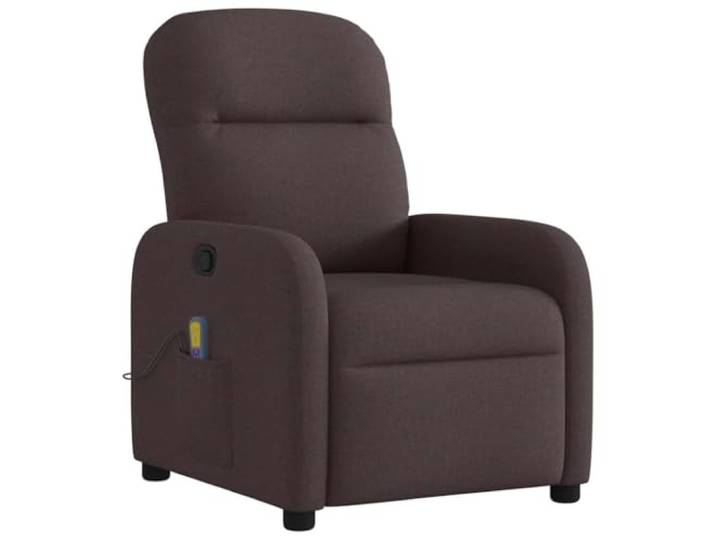 vidaXL Massagesessel Dunkelbraun Stoff