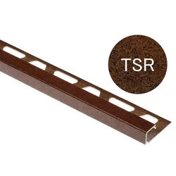 Schlüter Systems QUADEC-TSR Abschlussprofil Aluminium TSR - Aluminium strukturbeschichtet rostbraun Höhe: 4,5 mm Länge: 2,50 m