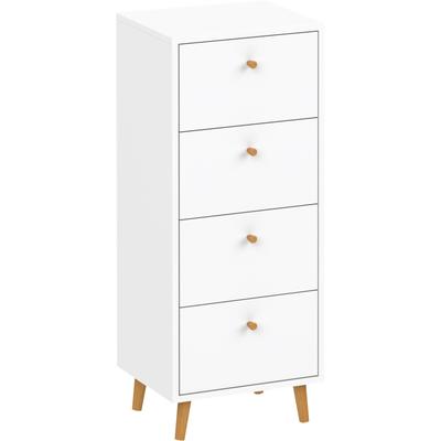 Kommode SCHILDMEYER "Bjarne, modernes & zeitlose Farbe, Breite 40 cm, Made in Germany", weiß (mattweiß), B:40,3cm H:101,3cm T:33cm, Holzwerkstoff, Sideboards, Kommode, Modernes & Zeitloses Design in Mattweiß, Made in Germany