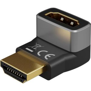 Goobay HDMI-Adapter 72009, 90 Grad gewinkelt, nach oben, HDMI Buchse auf HDMI Stecker