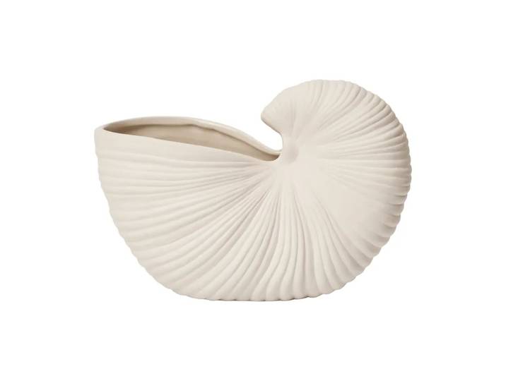 Ferm Living Cache-pot Shell Off-white, 23x11,5x16 cm