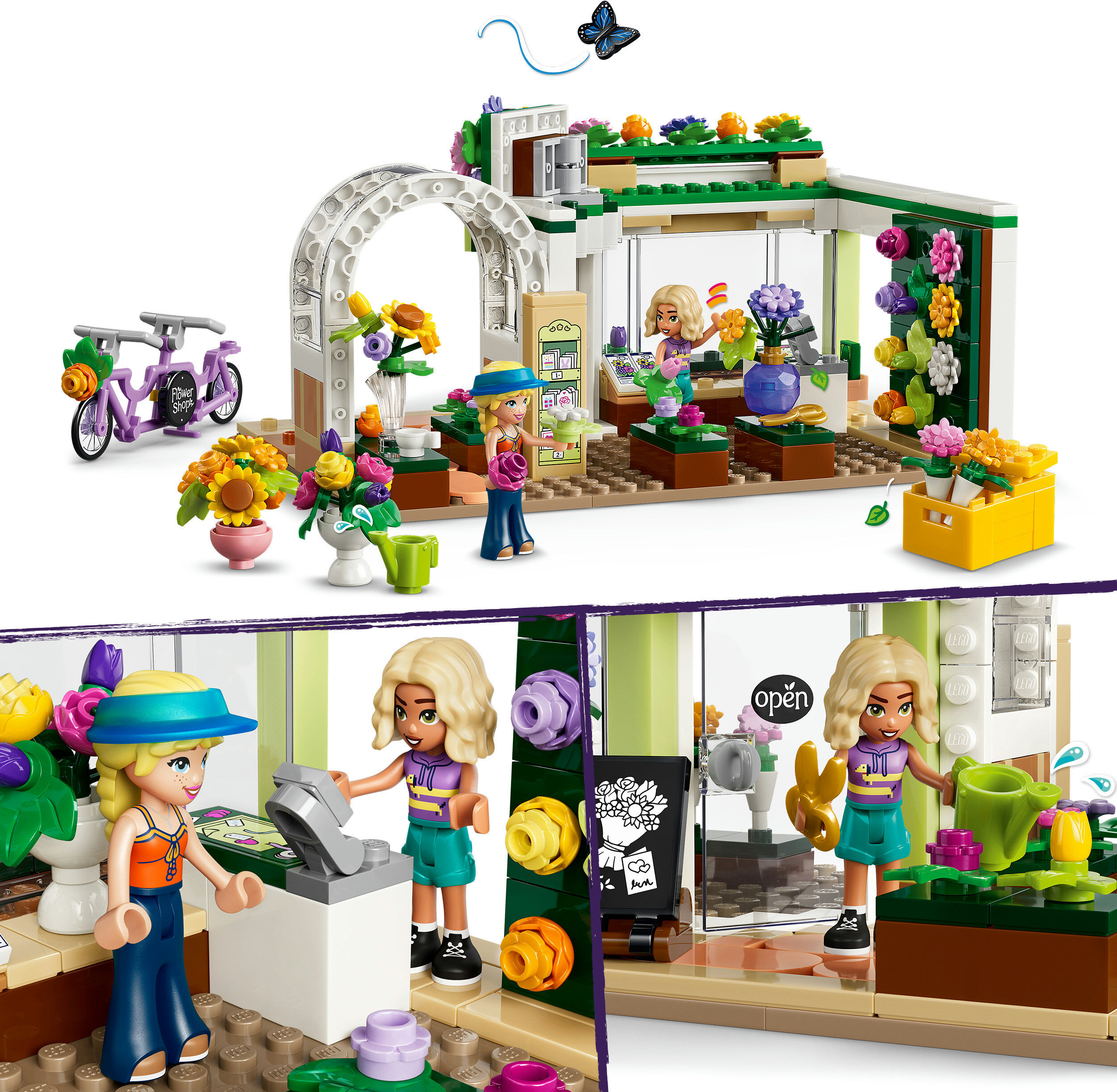 Konstruktionsspielsteine LEGO "Kreativer Blumenladen (42693), LEGO Friends", bunt, Spielbausteine, Kinder, Kunststoff, Konstruktionsspielsteine, Made in Europe