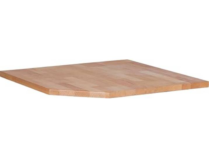 BGS 80210 Massivholz-Arbeitsplatte Eckbereich 750 x 750 mm Stärke 30 mm glatt geschliffen für L-Form-Schrankwand kombinierbar mit Art. 80203, 80206, 80212, 80213, 80222