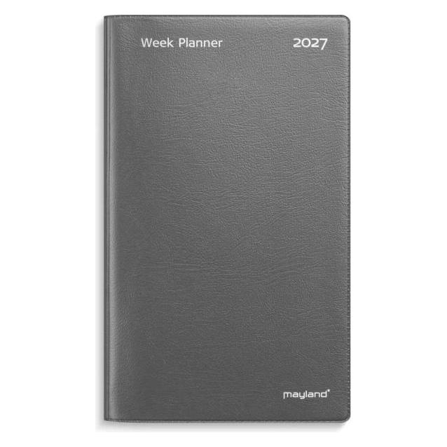 Mayland-Burde Week Planner hjformat mrkegr vinyl 2027 (27088000)