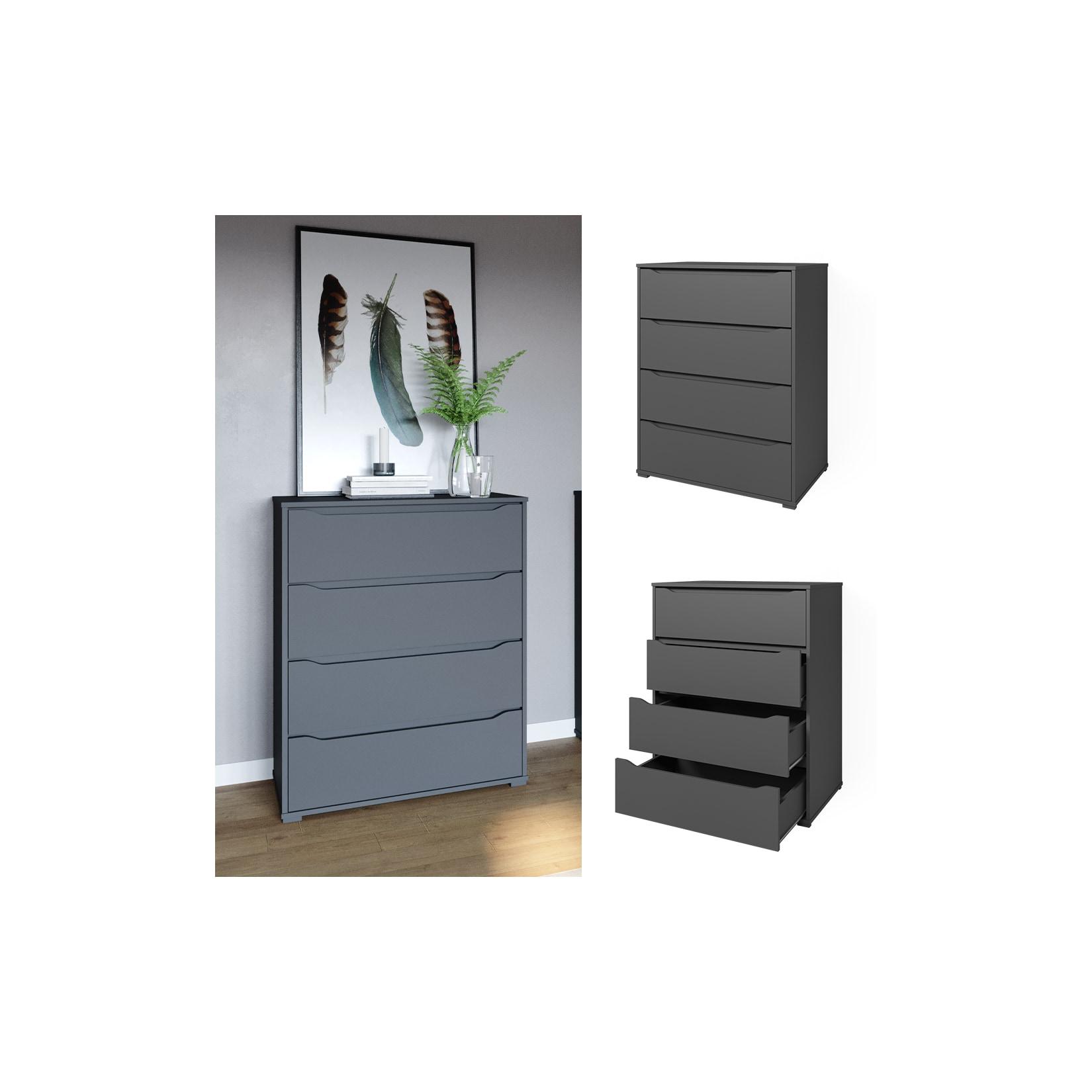 Vicco Kommode Highboard Mehrzweckschrank Ruben Anthrazit Schublade 80 cm Ablage