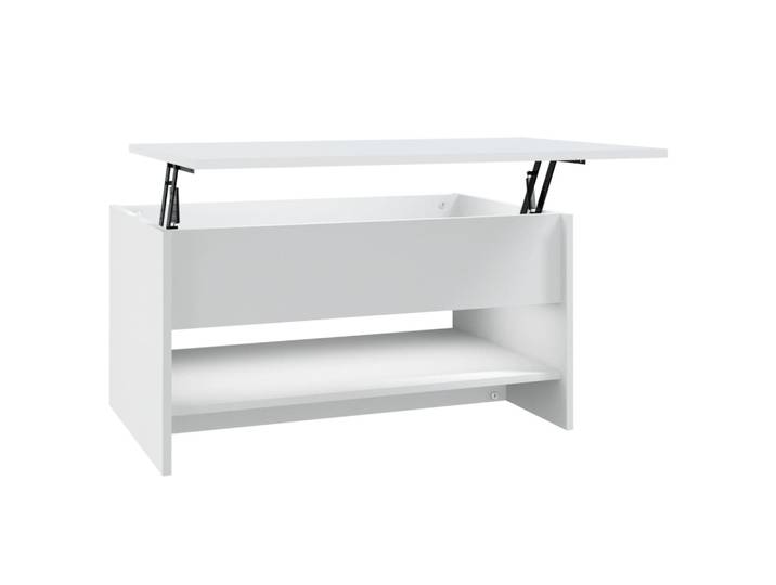 vidaXL Table basse blanche 80x50x40 cm bois composite
