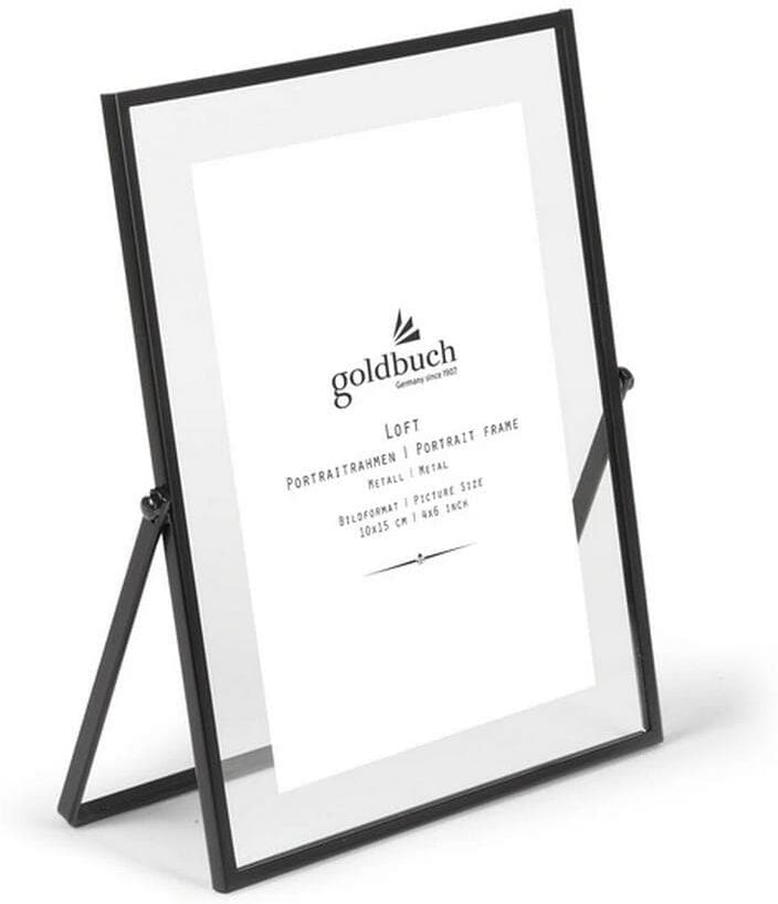 Bilderrahmen GOLDBUCH "Loft, 10 x 15 cm", schwarz, B:16cm H:20,5cm, Glas, Metall, Bilderrahmen, Bilderrahmen schwarz B/H/T: 16cm x 20,5cm