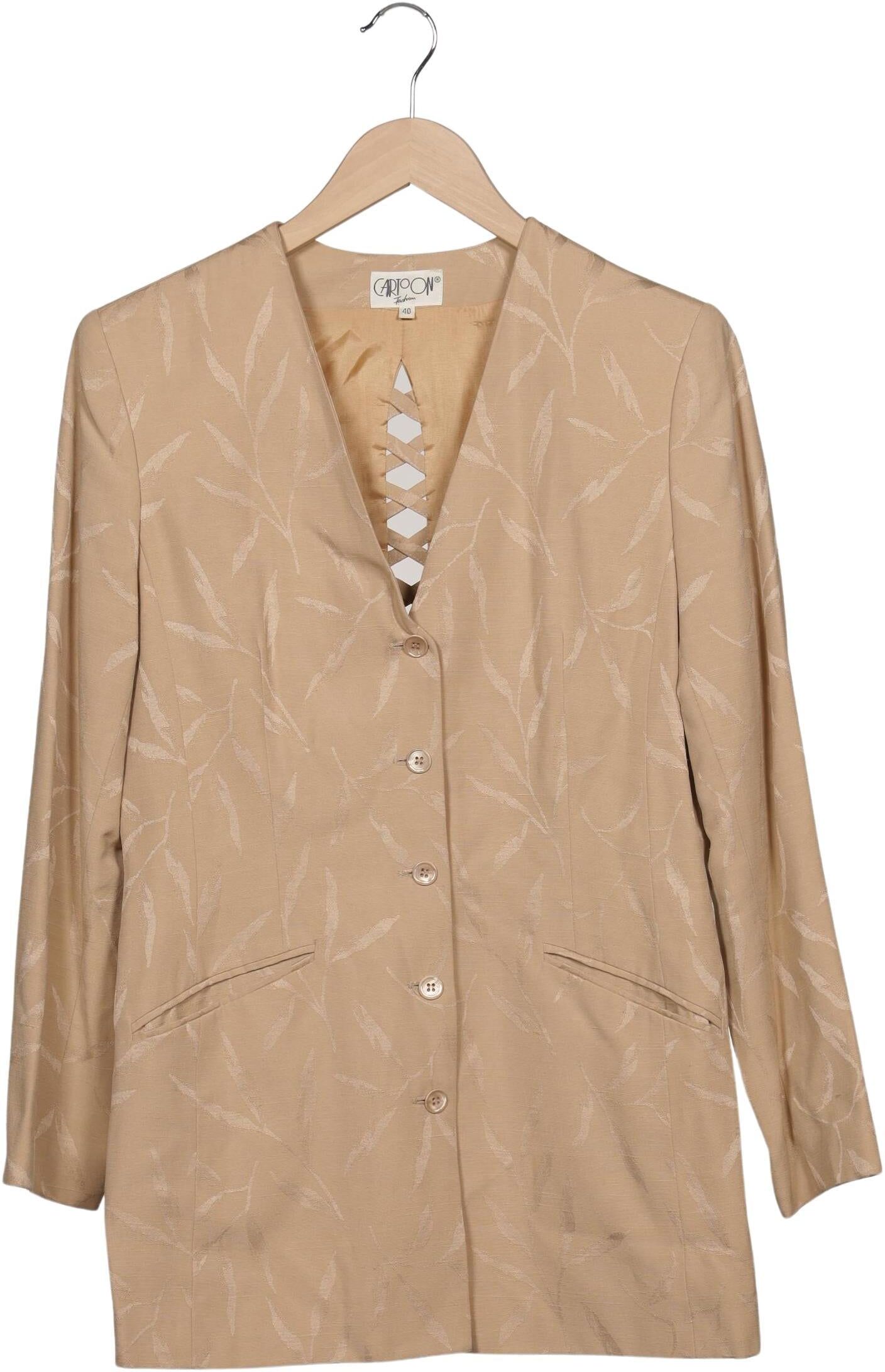 Cartoon Damen Jacke, Beige, Gr. EU 40, Viskose / Synthetik - Second Hand
