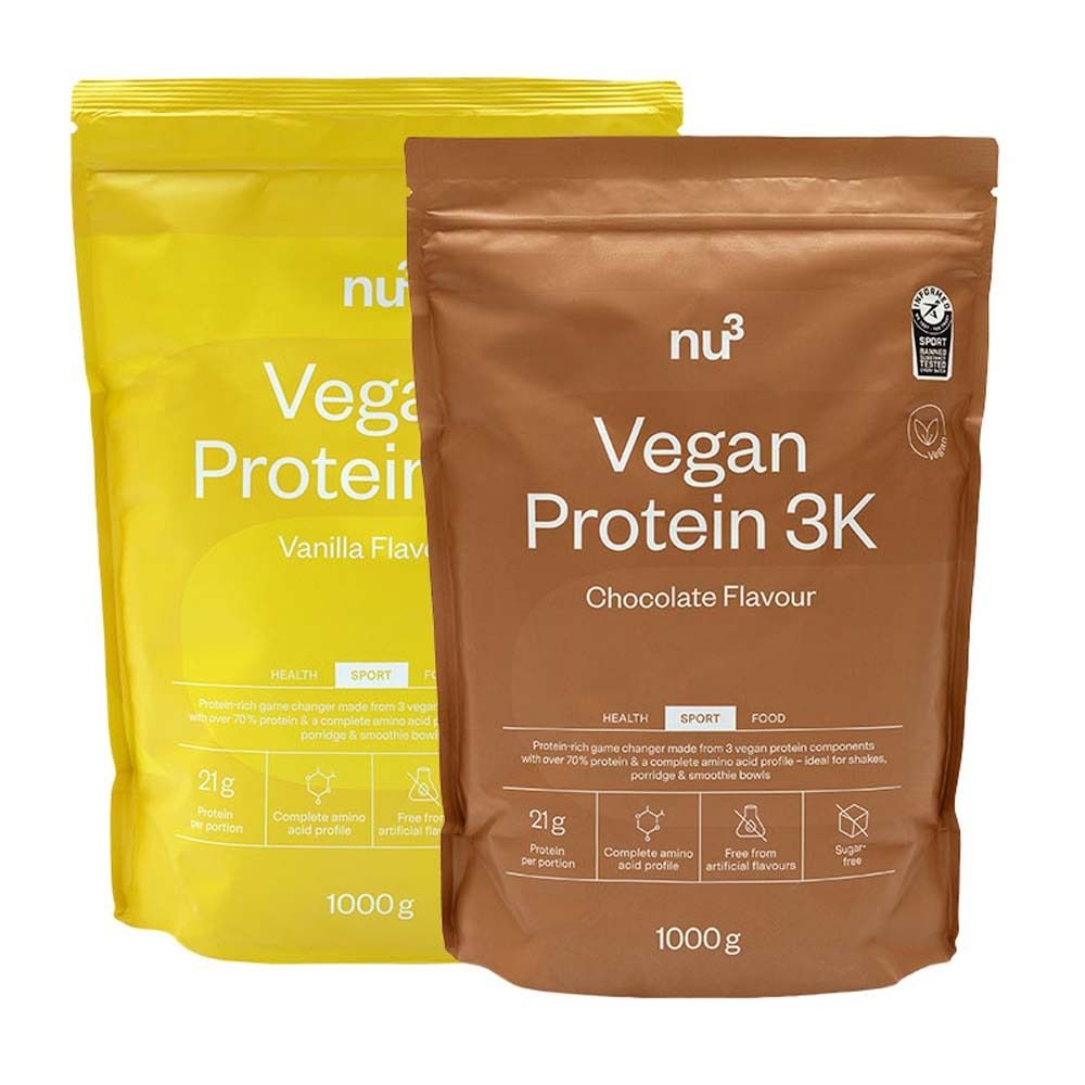 nu3 Vegan Protein 3K Probierpaket, Schoko & Vanille 1 St Set