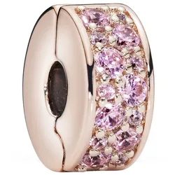 Pandora 781817PCZ Clip-Charm Roségoldfarben Zirkonia Pink