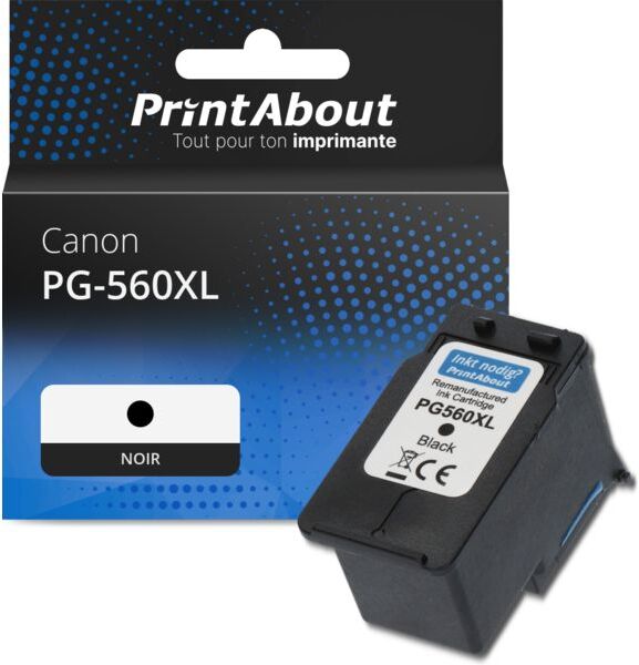 PrintAbout Cartouche compatible Canon PG-560XL - Noir - Grande capacité Noir