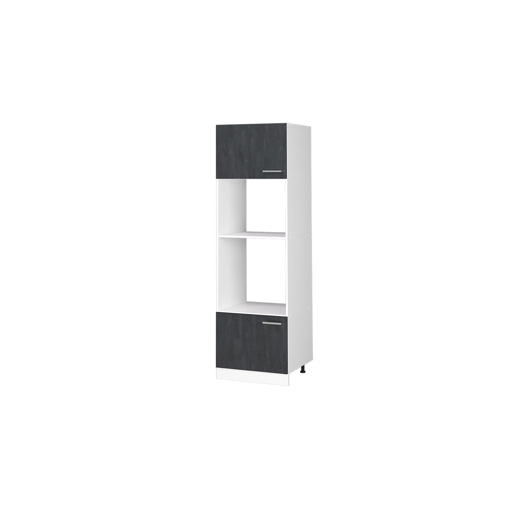 Vicco Mikrowellenschrank R-Line Schwarz Beton Weiß 60 cm