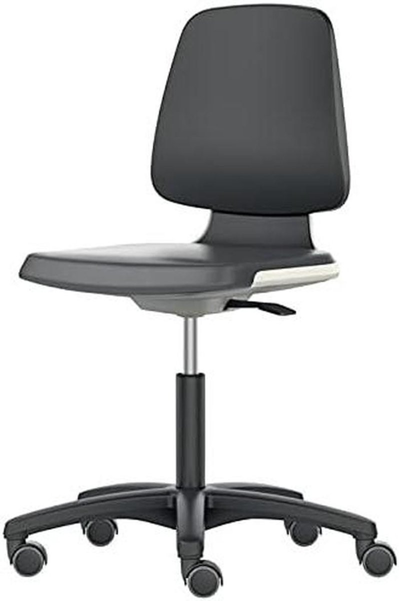 Blauwe ergonomische bureaustoel met 3D-Flex rugleuning en wielen