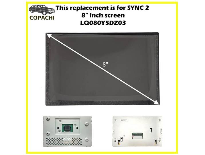 Écran LCD de Remplacement pour Moniteur de Voiture, 8 Pouces, pour Ford Explorer 2011-2016 SYNC 2 MKC MKS MKX LQ080Y5DZ03A LQ080Y5DZ30A, Original