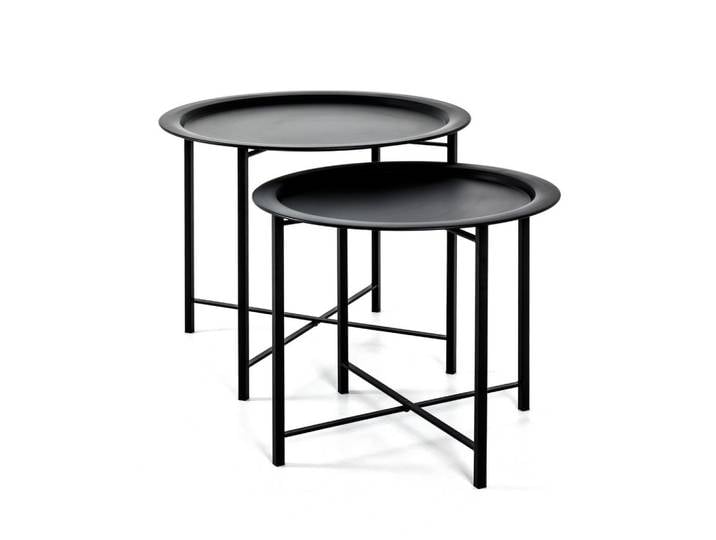 Couchtisch Set rund Schwarz