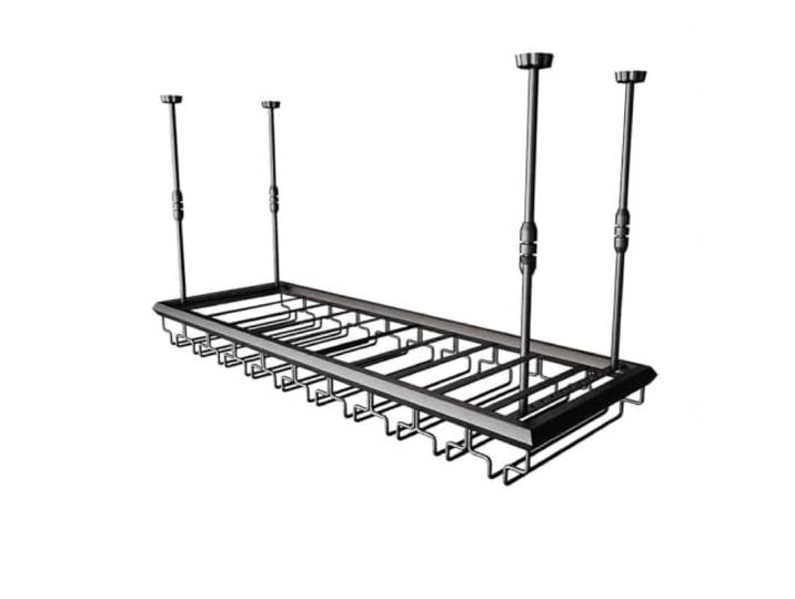 Cenz-888 Weinregal Hängendes Weinregal An Der Decke Einer Hausbar Sparen Sie Platz auf der Arbeitsplatte, geeignet for Weingläser und Rotwein(3XL)