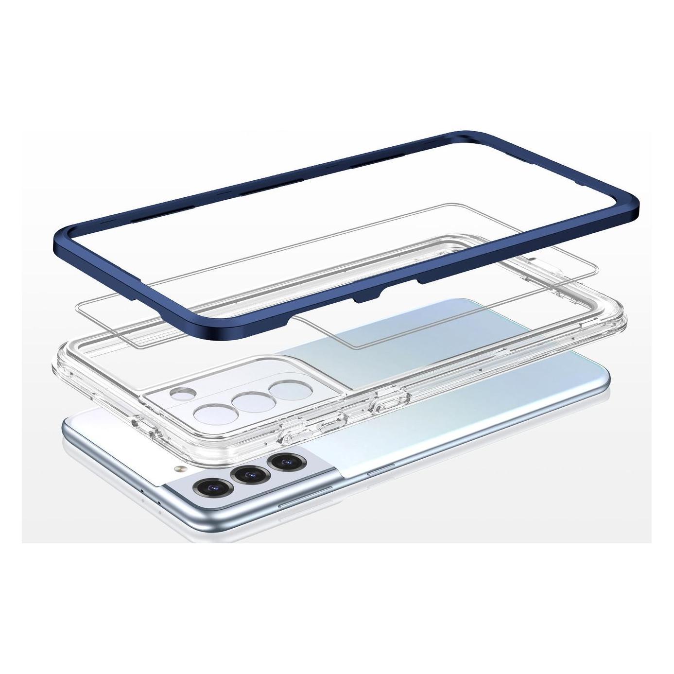 Hurtel Klare 3in1 Hülle für Samsung Galaxy S23 Silikonhülle mit Rahmen blau (Samsung Galaxy S23) (1404978613)
