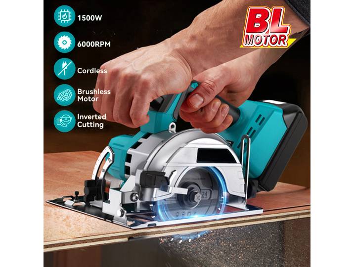 Makita – scies circulaires électriques sans balais, 1500W, 5 pouces, 125MM, 6000 tr/min, outils de coupe électriques réglables pour le travail du bois, batterie 18V