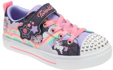 Skechers Twinkle Toes: Twinkle Sparks-Jumpin' Clouds 314809L (Girls' Toddler-Youth) Athletic in Navy, Size 1.5 Youth M, Synthetic