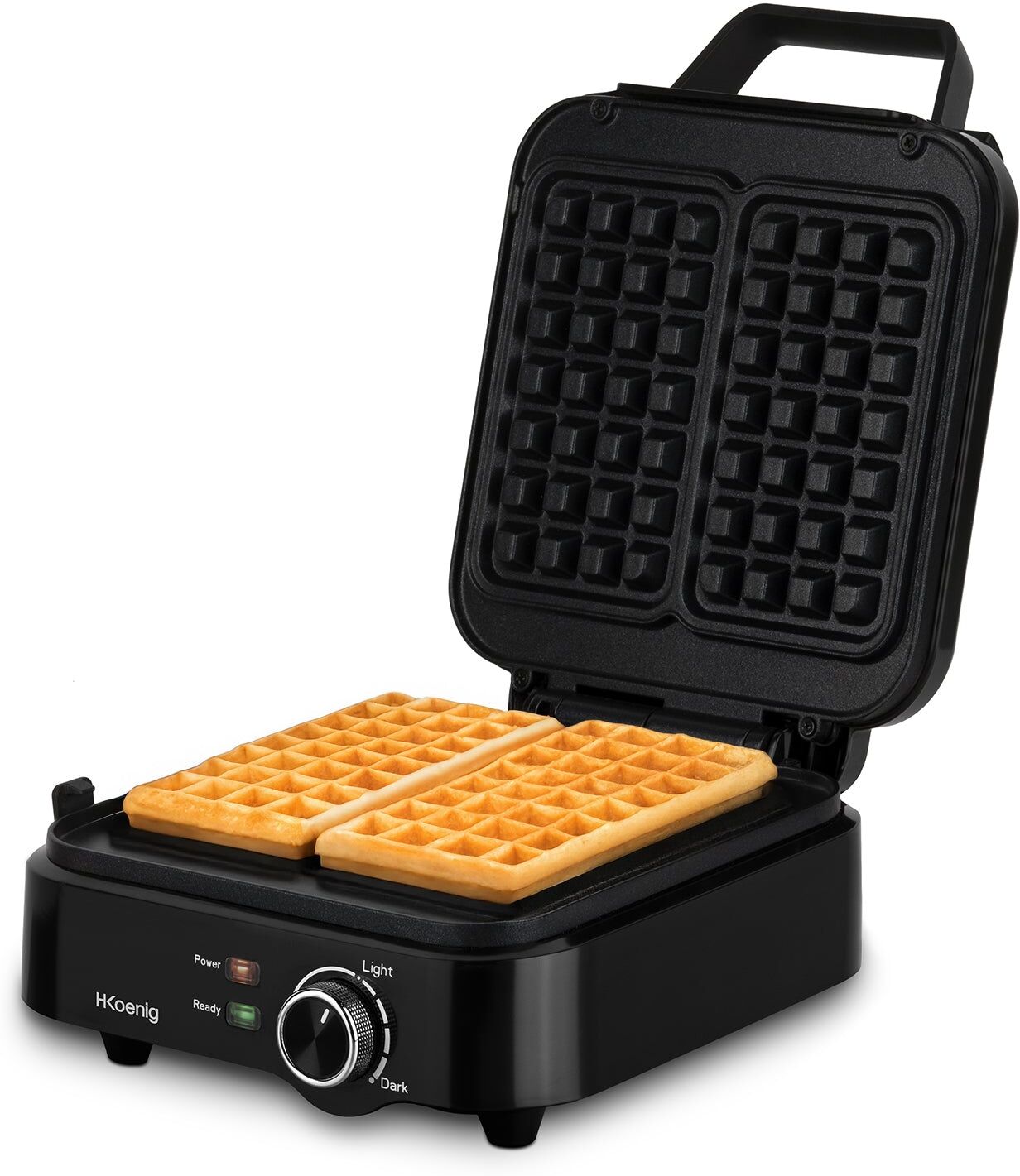 Ⓜ️🔵🔵🔵 H.Koenig GFX420 - Piastra per waffle, waffle maker con regolatore di doratura