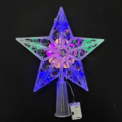 Rare Purchases Warm White Lights LED Shining Lamp, Christmas Tree Decoration Stars, TopStar , Home Room Decor For Xmas Festival d 15cm