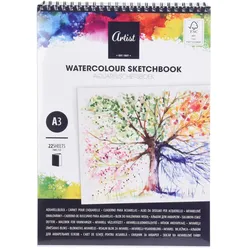 Heft + Block, Skizzenbuch Aquarell A3 (A3, Blanko)