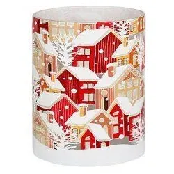 Windlicht Havaro rot 20cm