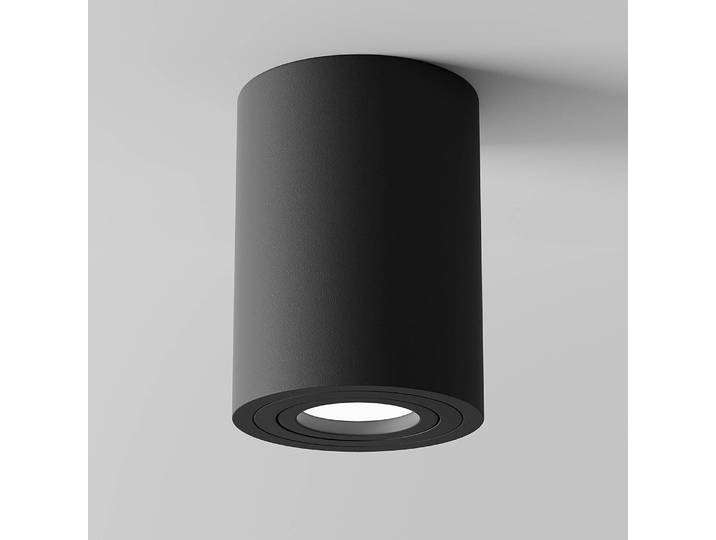 Plafonnier Atom Ø 9cm Noir Aluminium GU10