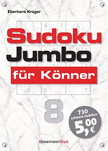 Eberhard Krüger - Sudokujumbo für Könner 8: mittlerer bis hoher Schwierigkeitsgrad - Preis vom 14.10.2026 23:07:16 h
