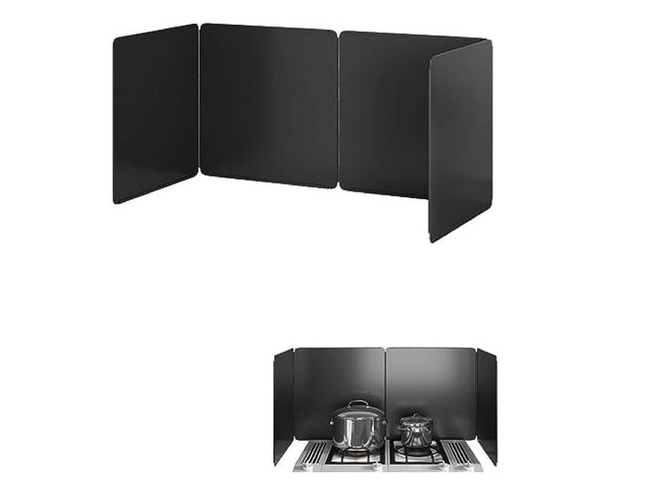 Faltbar 4-seitiger Spritzschutz, Spritzwassergeschützter Gasherdschutz, Kochen Schallwand, Einfach Zu Säubern, Antihaft-Öl, Für Camping Kocher, Outdoor Grill, BBQ, Gaskocher, Campingkocher ( Color : B