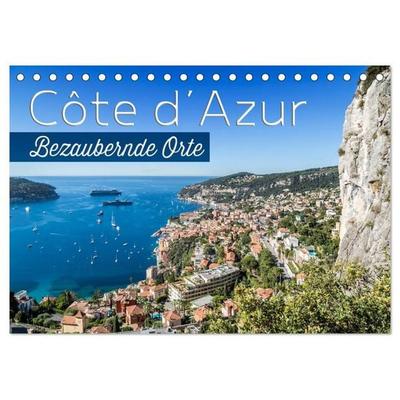 CÔTE D’AZUR Bezaubernde Orte (Tischkalender 2027 DIN A5 quer), CALVENDO Monatskalender