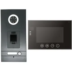 Fingerprint Anthrazit Video-Türsprechanlage VT56 + VT670 mit Sensortasten
