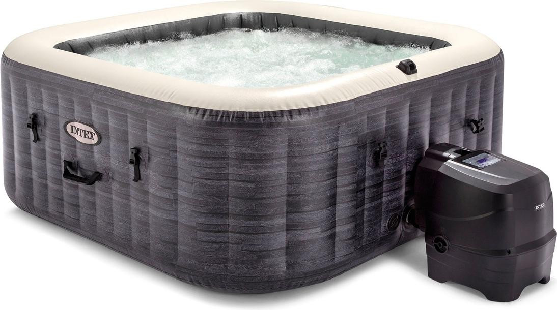 Intex Pure Spa Whirlpool Greystone Deluxe Bubble Spa voor 4 personen, 795 liter