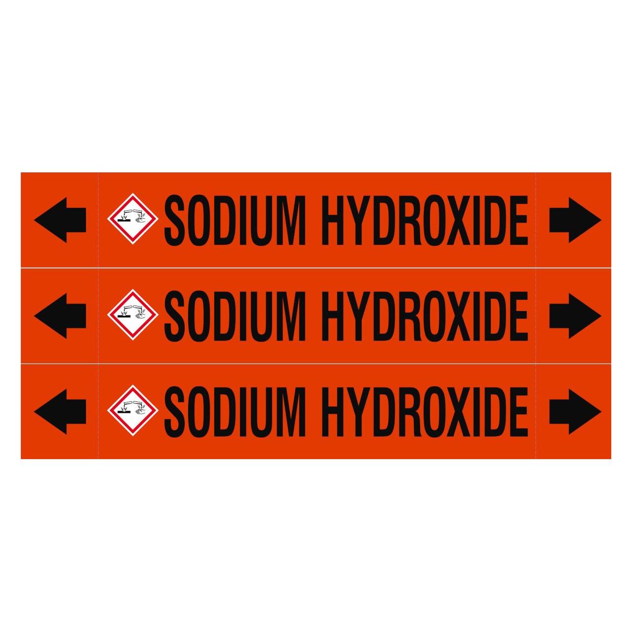Brady ASME - Rohrmarkierer - Sodium Hydroxide (312966)