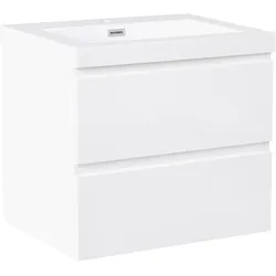WASCHBECKENUNTERSCHRANK wandmontiertk mit Waschbecken Weiß Cardiel