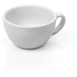 WAS Germany - Cappuccino Obertasse Set ITALIA WHITE, 200 ml, Set á 6 Stück, Porzellan