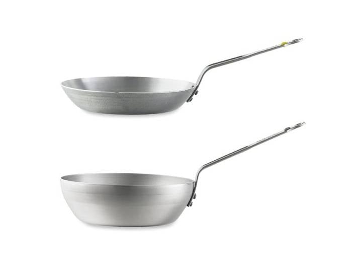 Lot poêle et sauteuse paysanne acier Minéral B 24 cm De Buyer