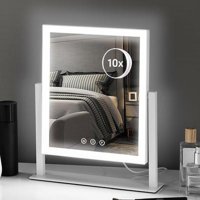 Fusion Finds Hollywood Vanity Mirror With Lights, Magnifier, 3 Color LED Vanity Mirror With Smart Touch Control Hollywood Vanity Mirror With Lights, Magnifier, 3 Color LED Vanity Mirror With Smart Touch Control
