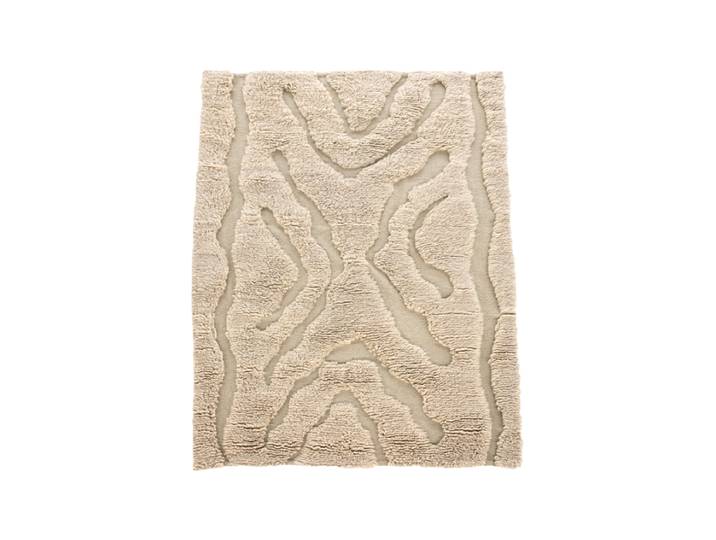 Handgewebter Design Teppich „Trondheim“ aus 100% Wolle Beige 200 x 300 cm VE DESIGN