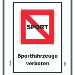 HB-Druck Fahrverbot für Sportboote Symbol und Text Sportfahrzeuge verboten A2 (420x594mm)