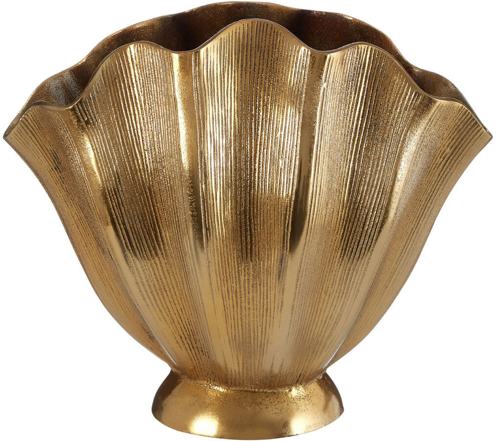 Bloomsbury Market Lyly Metal Table Vase Gold 28cm H x 19cm W x 30cm D