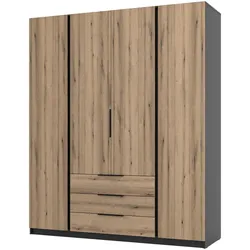 DREHTÜRENSCHRANK CAGLIARI 200/239/61,9cm 4-türig Schwarz