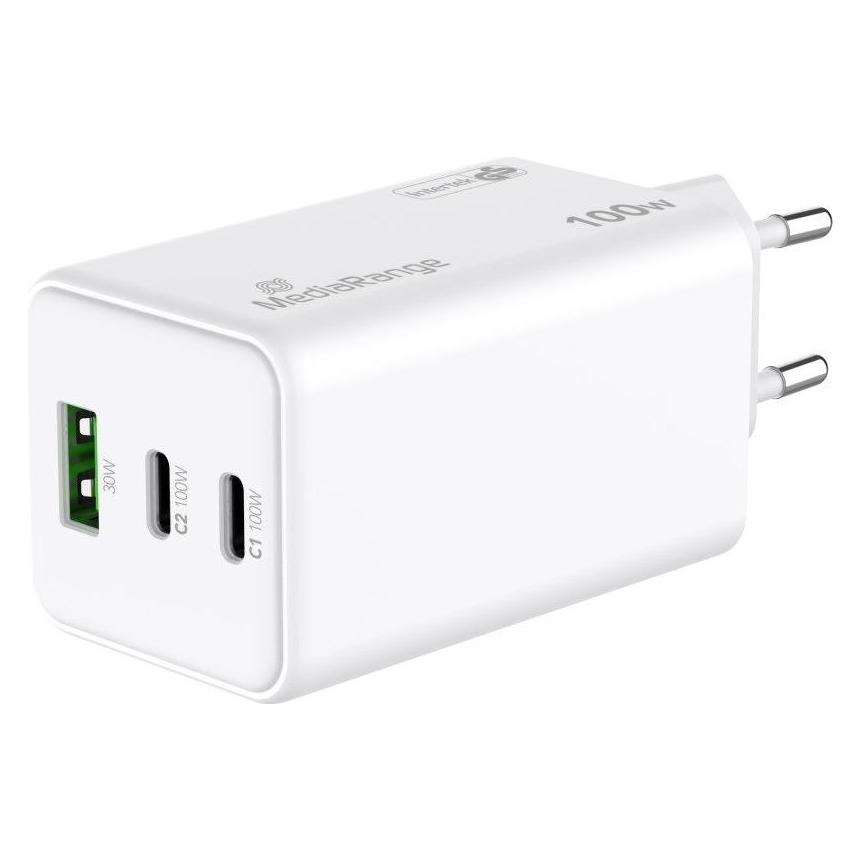 MediaRange 100W Fast Charger (100 W, 3 Ports) (MRMA123)