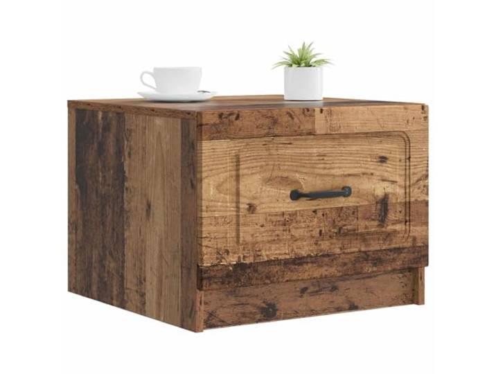 KTHLBRH Couchtisch mit Schublade, antikes Holz, 49 x 50 x 37 cm Technisches Holz, Vintage-Stil, funktionale Schublade, für Wohnzimmer
