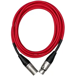 Cascha Advanced Line Mikrofonkabel – Rot – 15 m – XLR auf XLR (15 m, XLR Kabel), Audiokabel