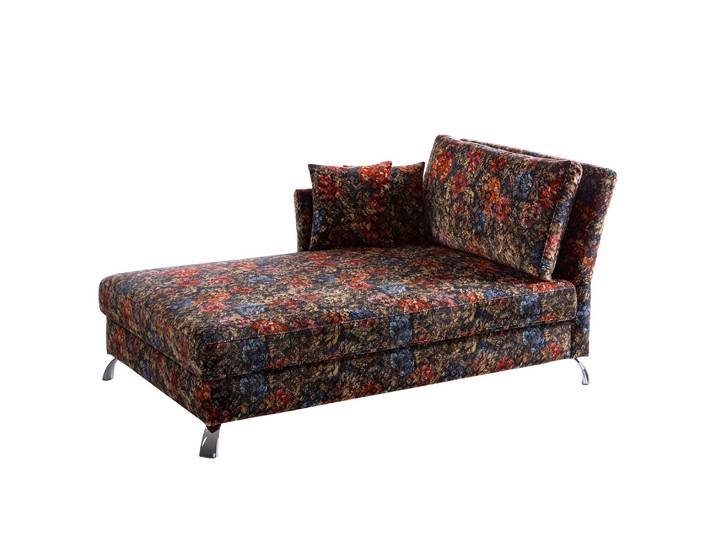 Recamiere Hillarys IV Multicolor/Multicolor Samt 101cm Ausrichtung rechts Glamour