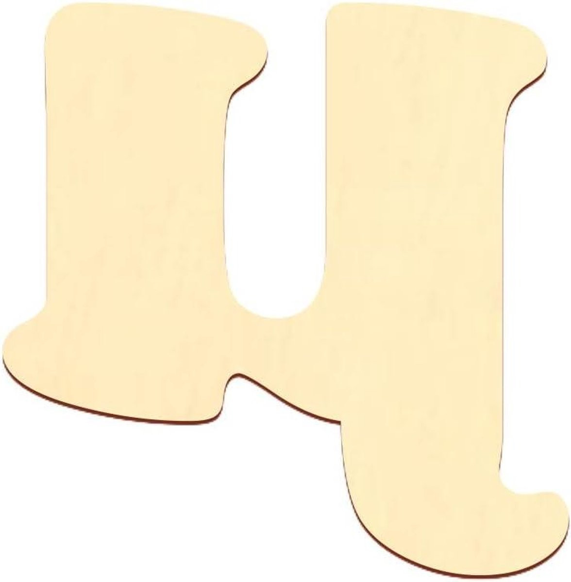 Zelfklevende houten cijfers en speciale tekens voor decoratie, natuurlijk hout, 5 cm