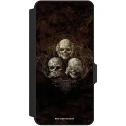Nivocase Klapphülle für Xiaomi Redmi Note 14 Pro 5G Handyhülle aus Kunst Leder NIVOflip schwarz Art Gothic (Xiaomi Redmi Note 14 Pro 5G), Smartphone Hülle, Schwarz