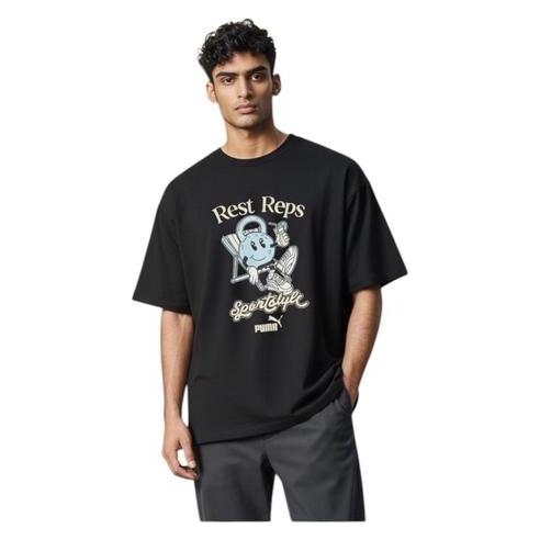 Puma Schwarzes T-Shirt Mit Grafik Und Zitat (XL) (70051666)