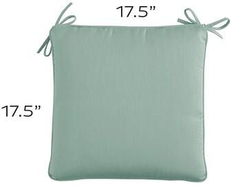 Replacement Chair Cushion - 17.5x17.5 - Box Edge, Canvas Fern - Ballard Designs